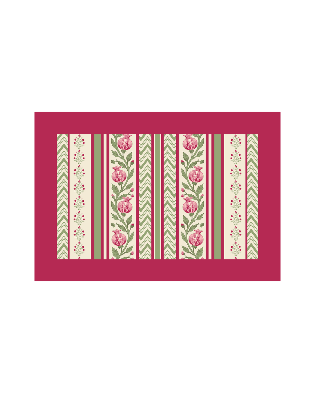 Anar Pink Cotton Water-repellent Placemat Set of 6