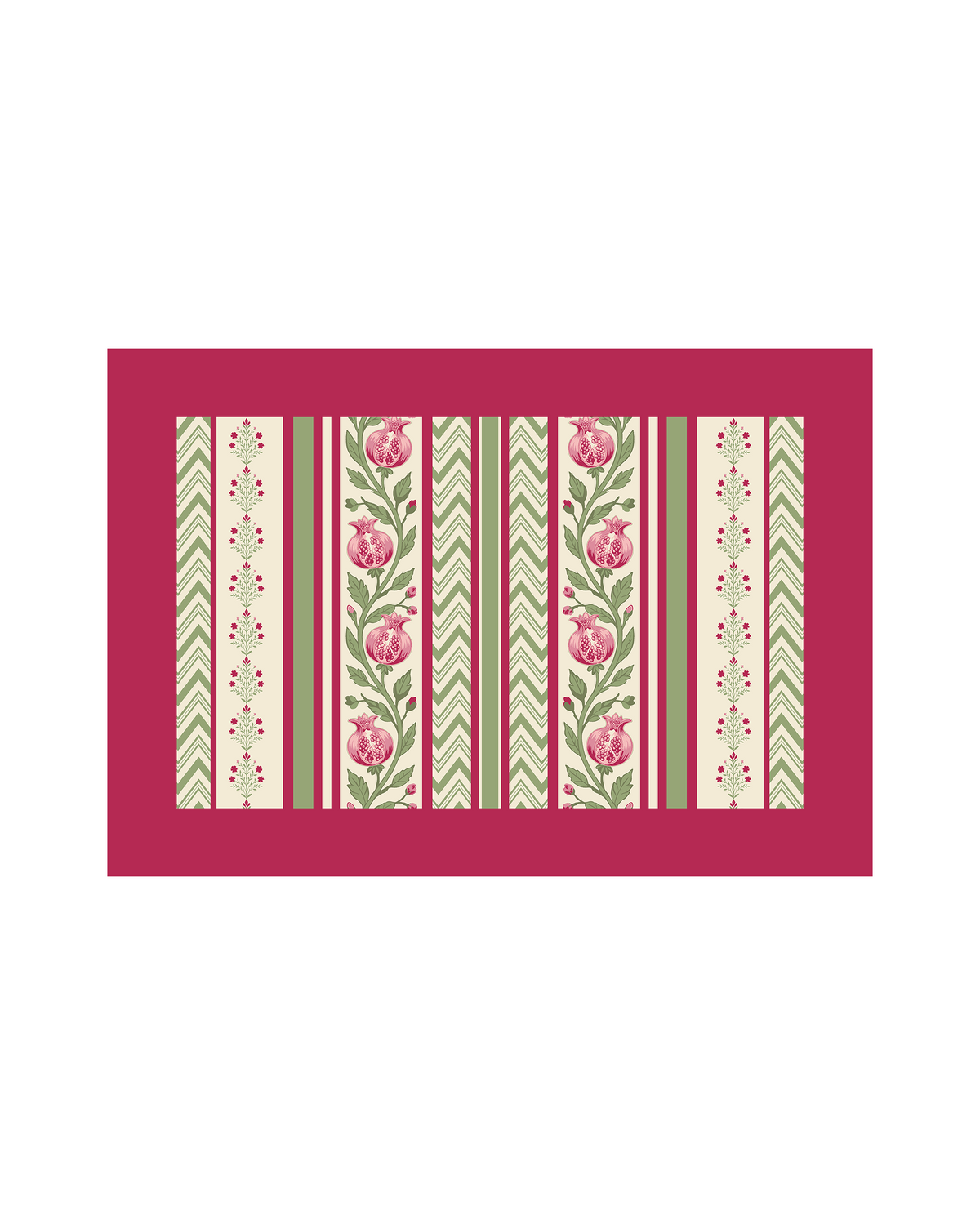 Anar Pink Cotton Water-repellent Placemat Set of 6