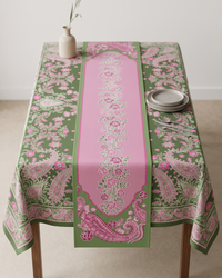 Paisely Pink Cotton Table Runnner