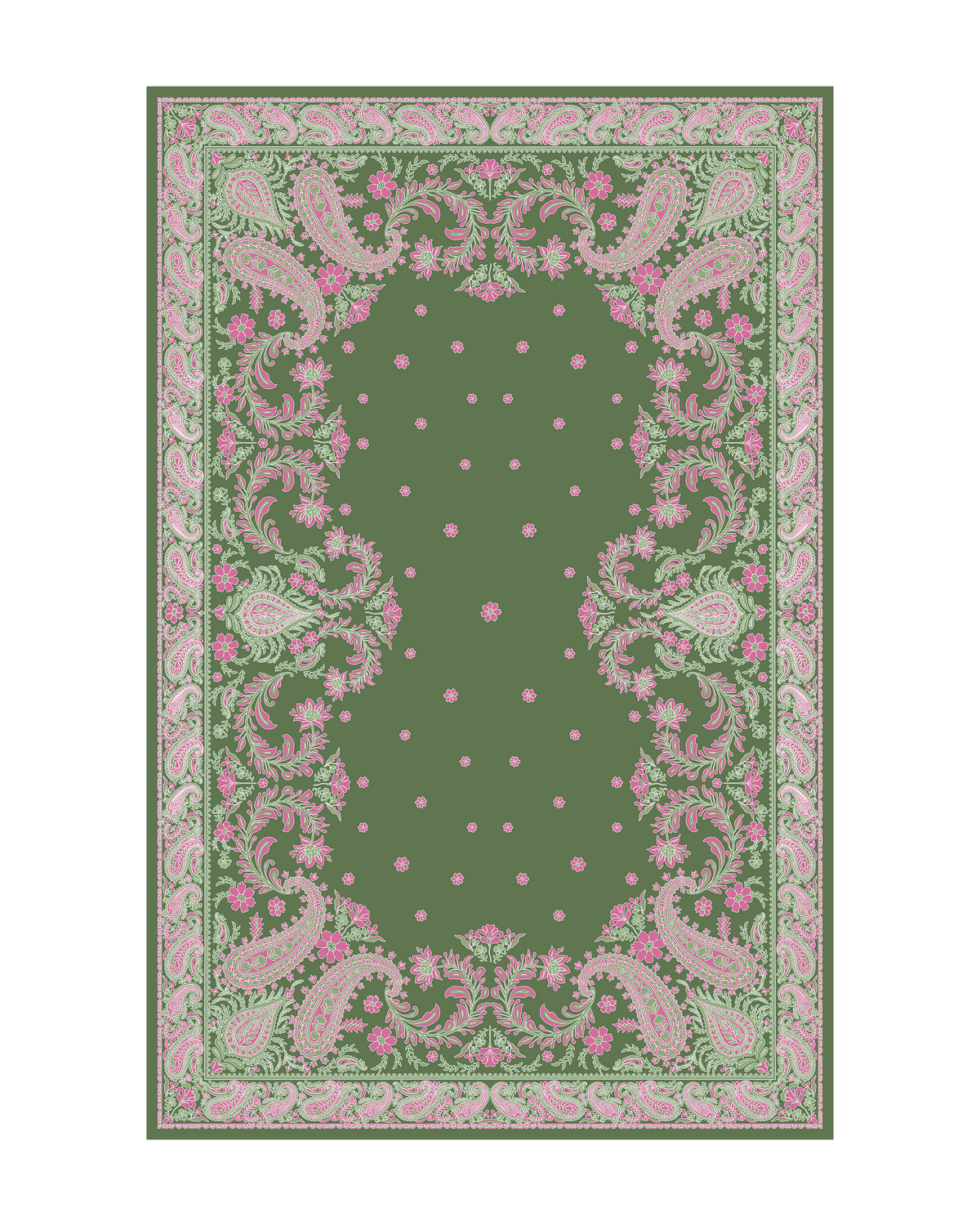 Paisely Pink Water-repellent  Table Cover