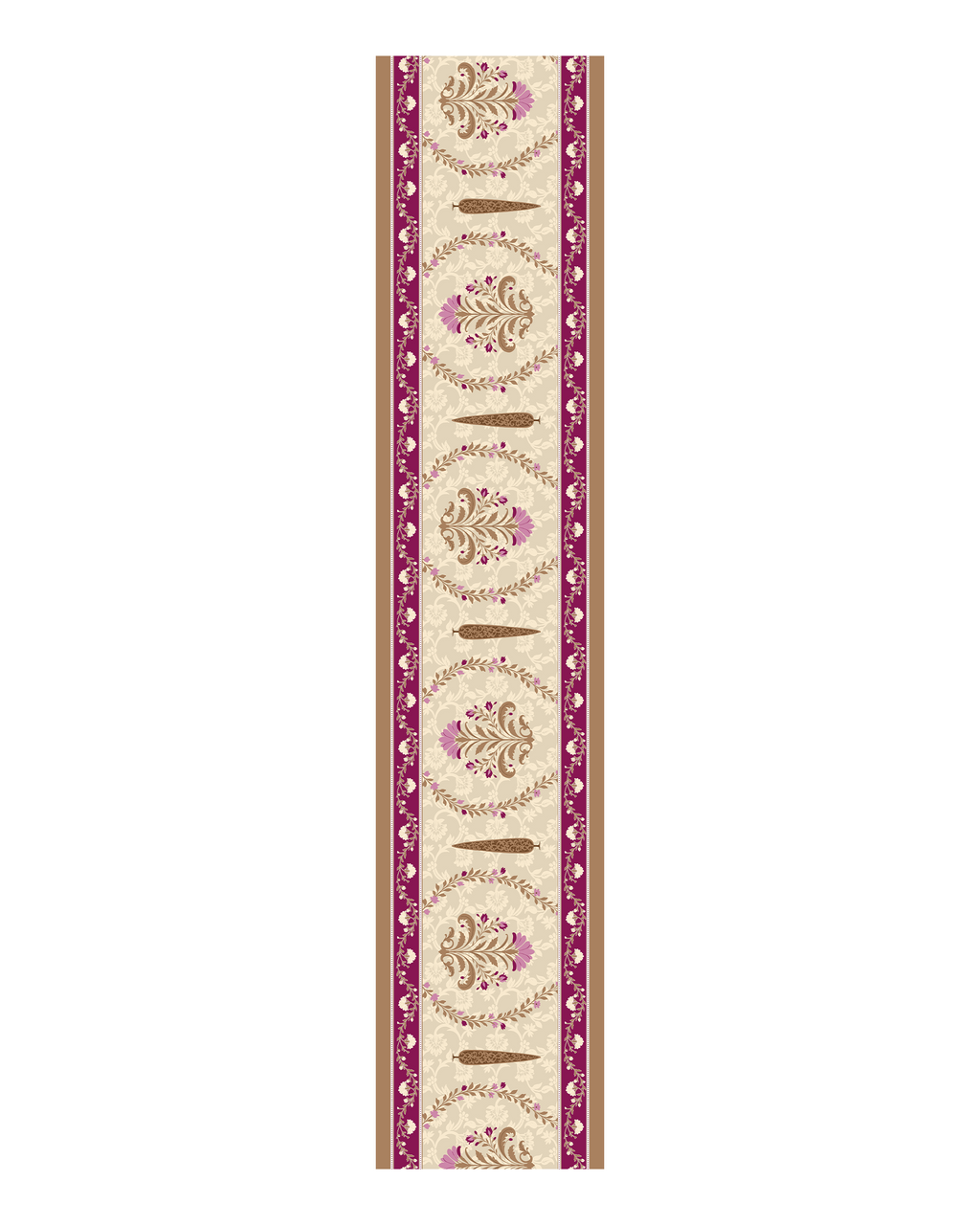 Evergreen Beige Cotton Table Runner