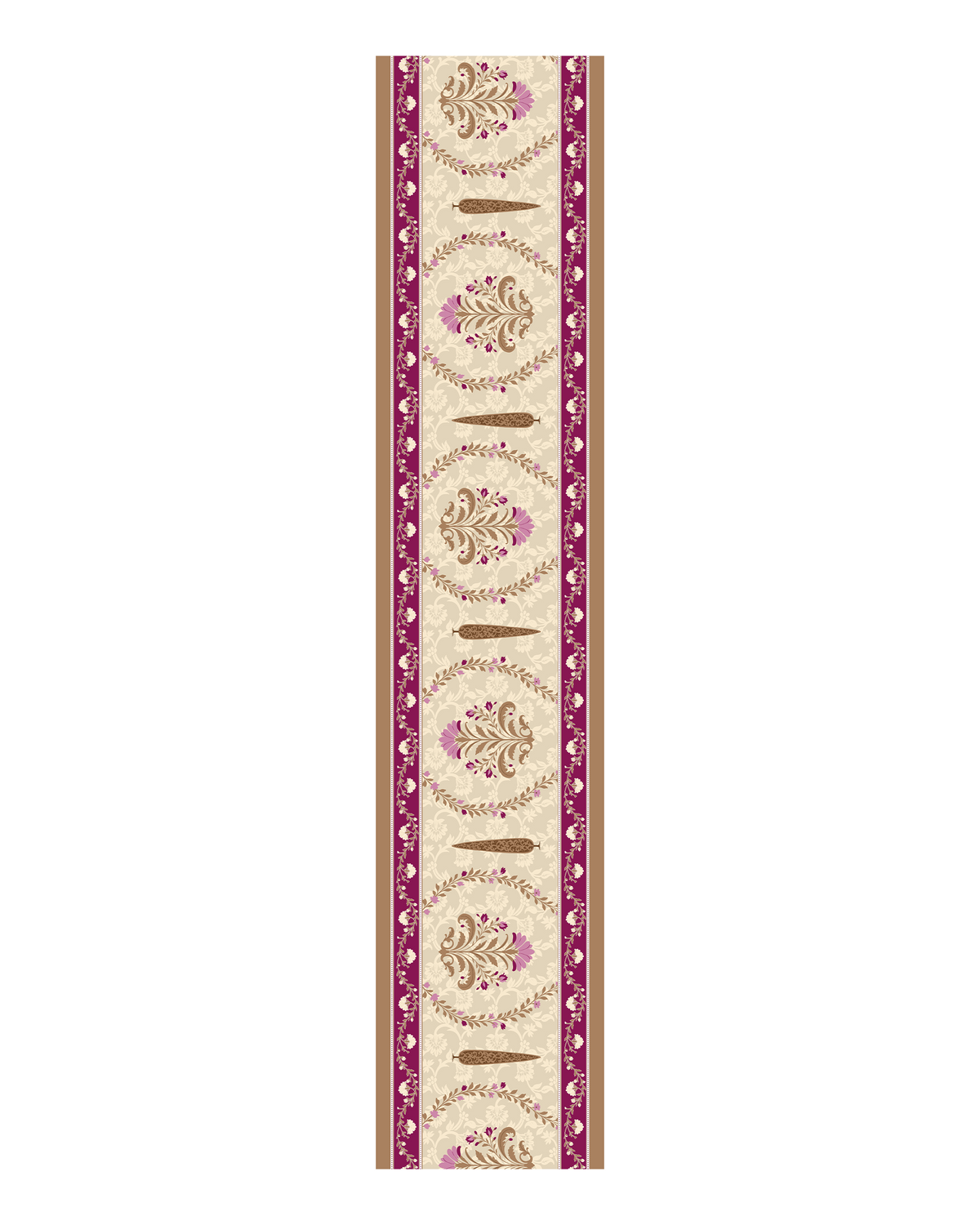 Evergreen Beige Cotton Table Runner