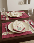 Evergreen Pink Cotton Table Napkin - Set of 6