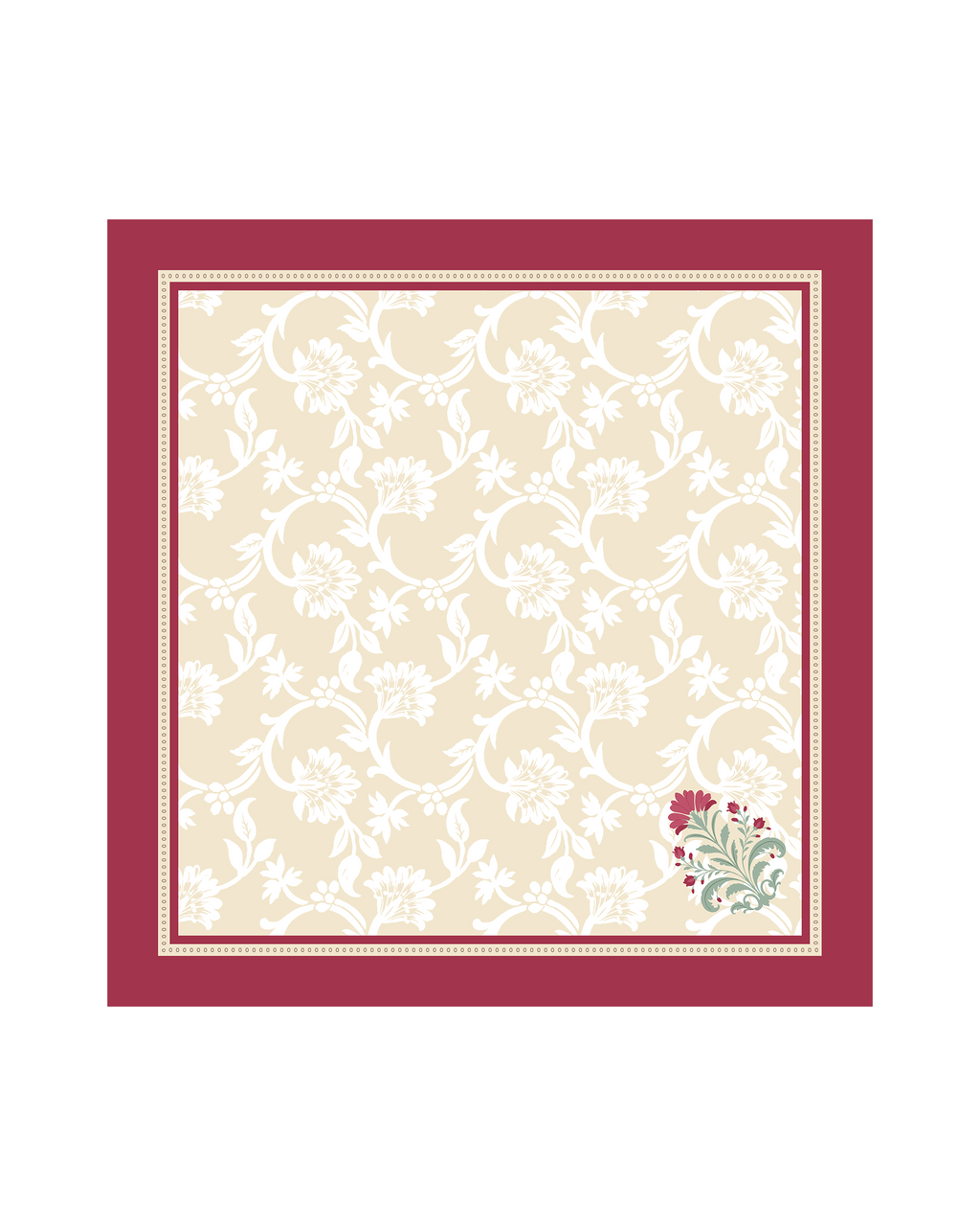 Evergreen Beige Cotton Table Napkin - Set of 6