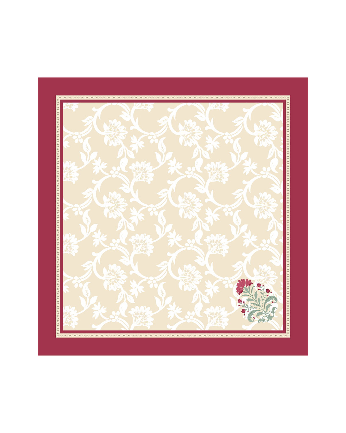 Evergreen Beige Cotton Table Napkin - Set of 6