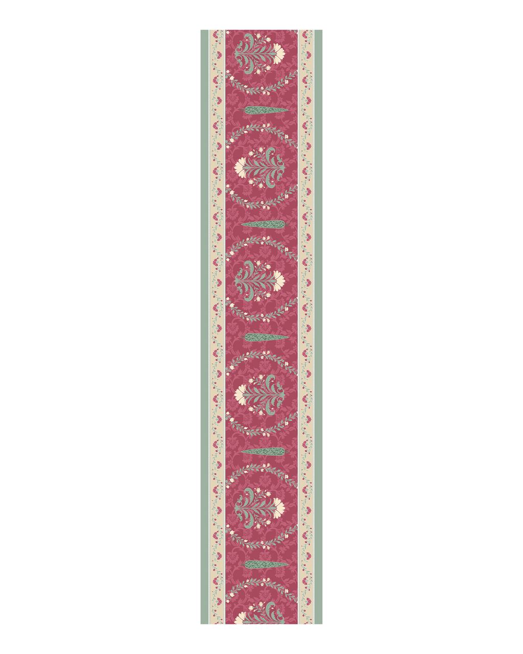 Evergreen Pink Cotton Table Runner