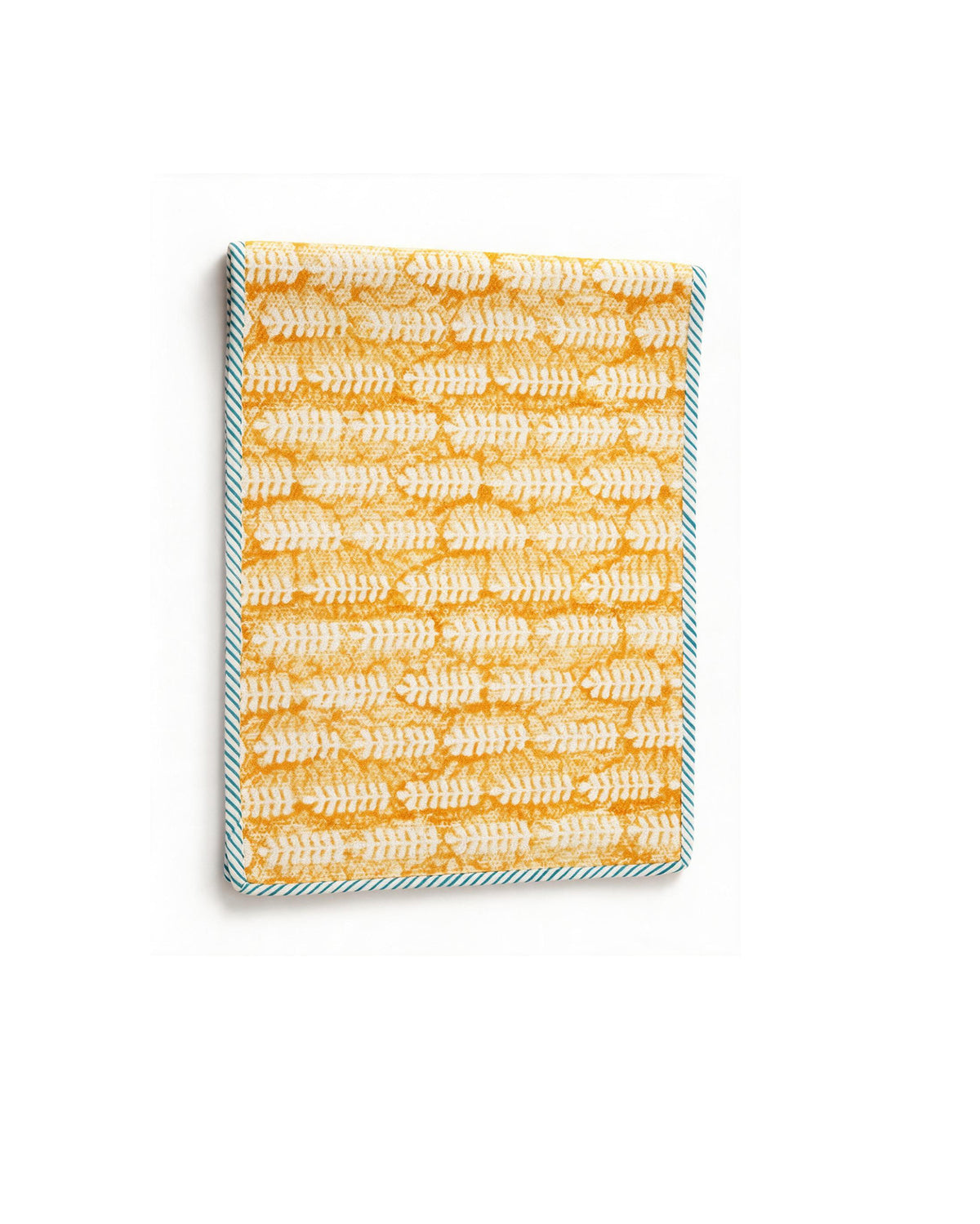 Yellow Dari Block Printed Reversible Table Runner
