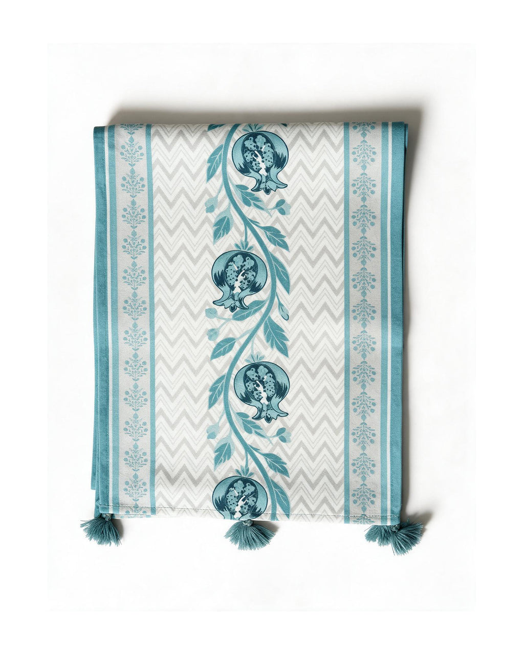 Anar Blue Cotton Table Runner