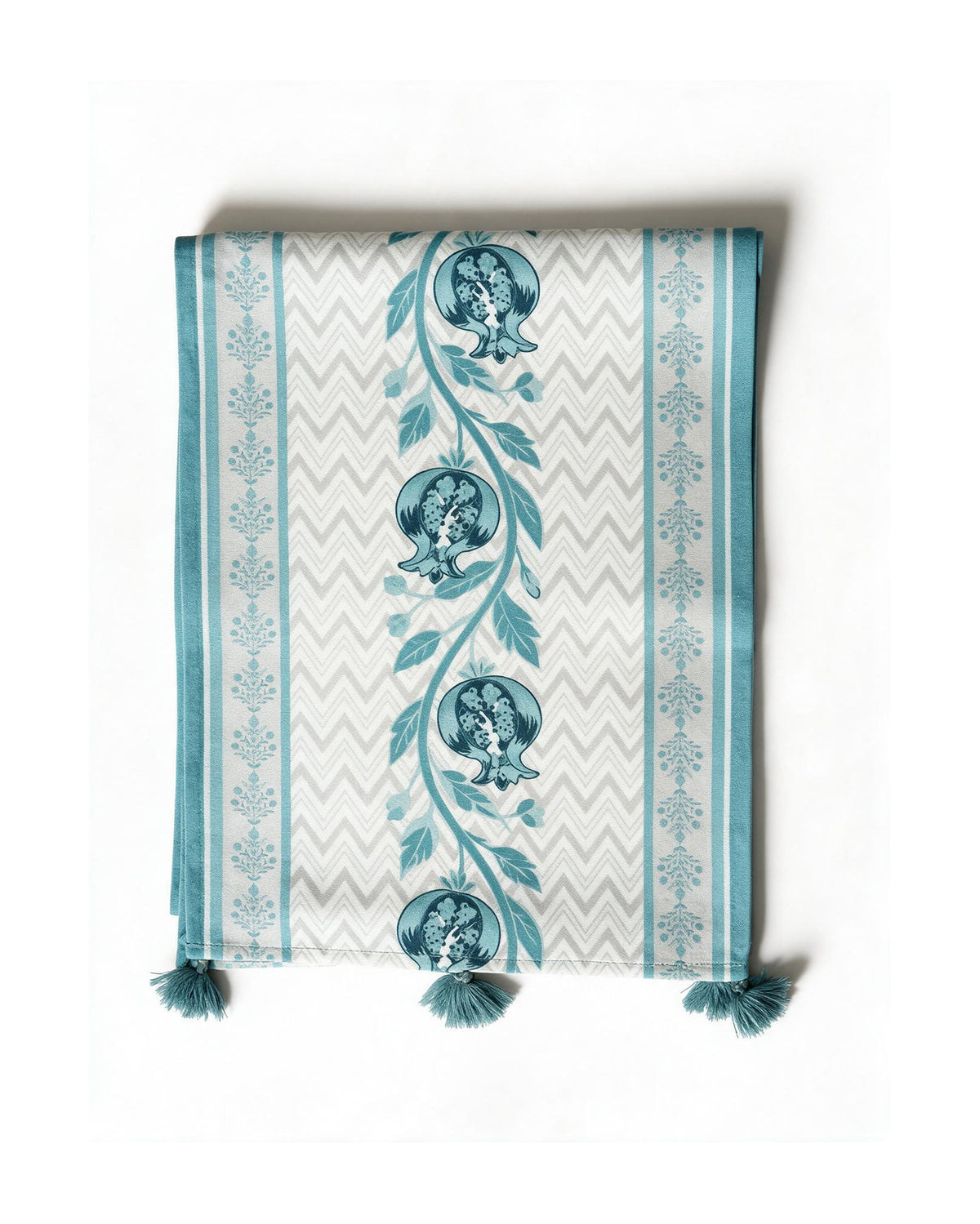 Anar Blue Cotton Table Runner