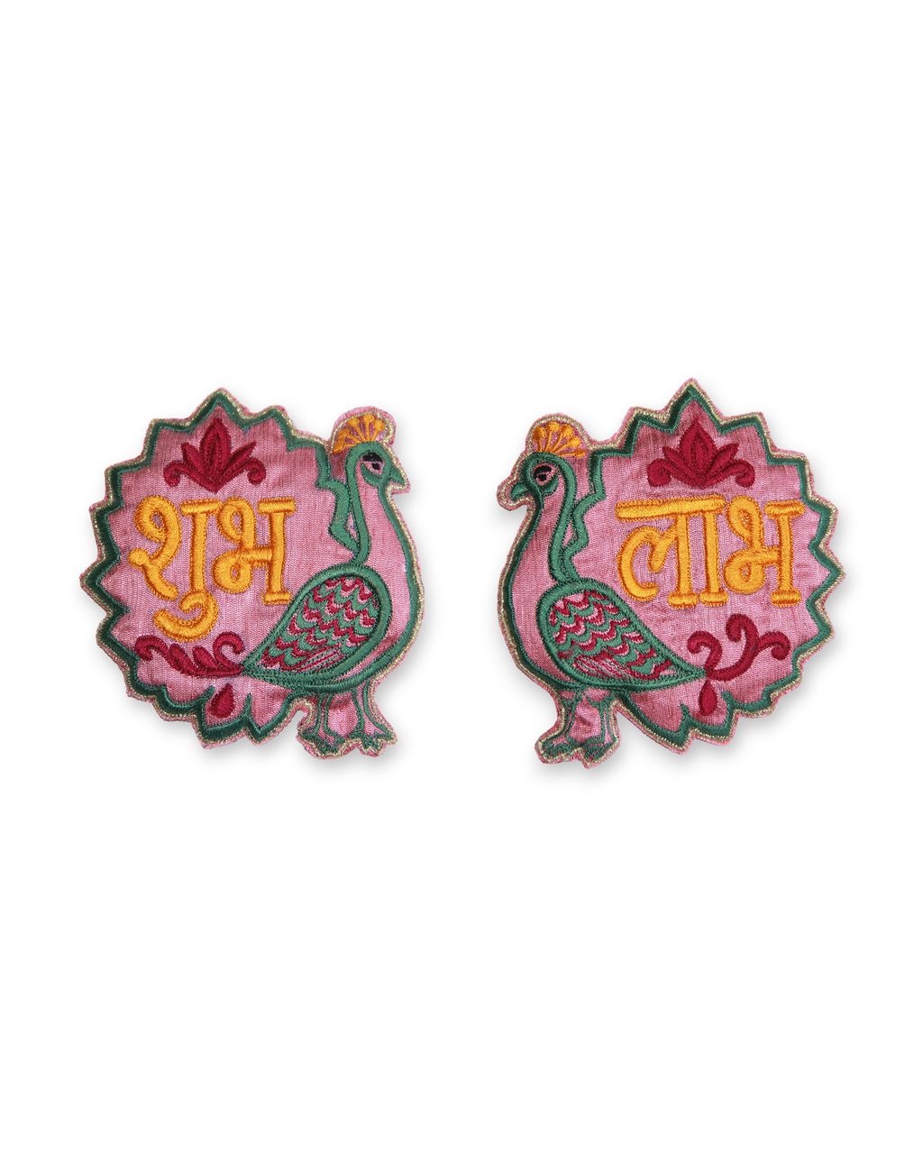 Peacock Teal Shubh Labh - set of 2