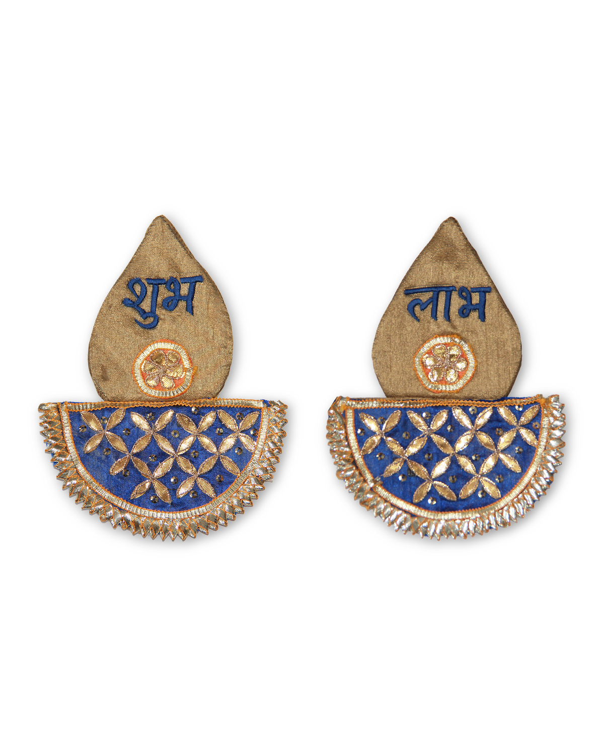Blue Diya Shubh Labh - set of 2