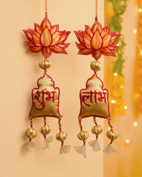 Yellow Lotus Shubh Labh - set of 2