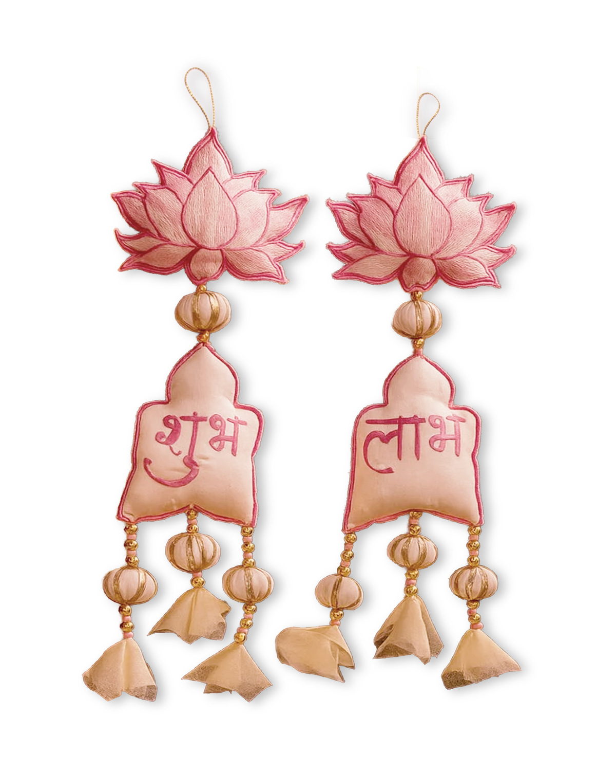 Pink Lotus Shubh Labh - Set of 2