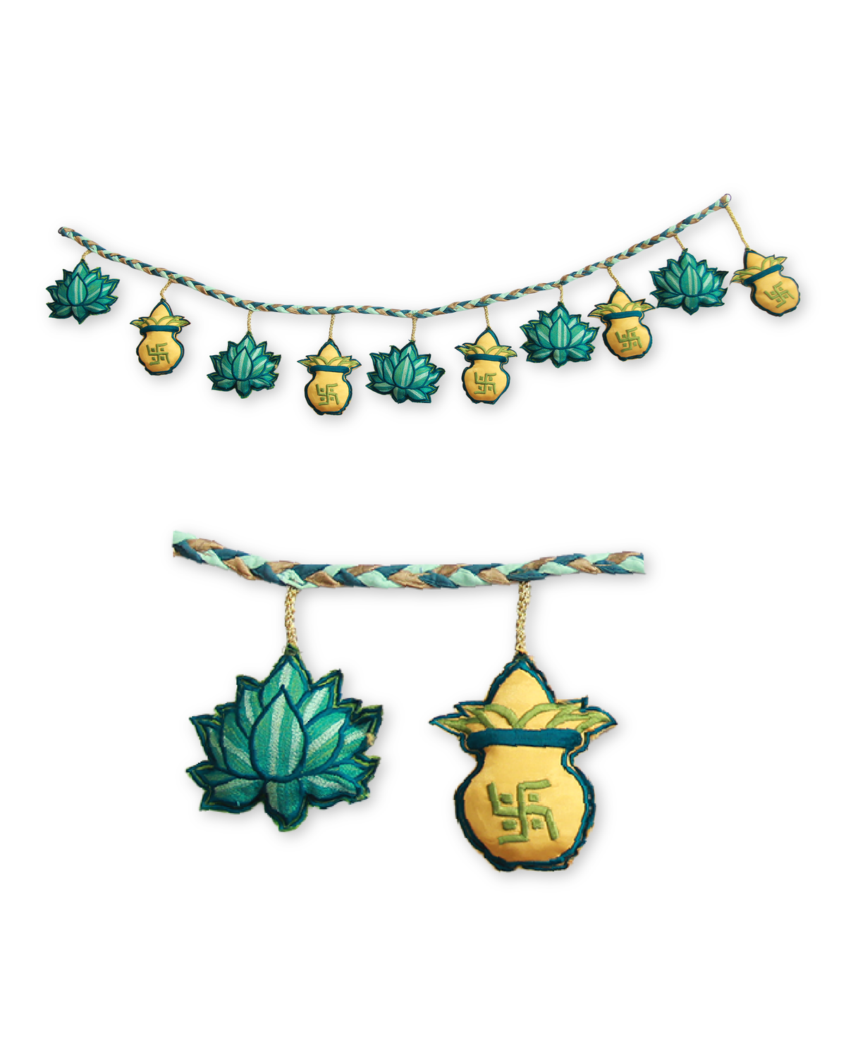 Teal Lotus Kalash Bandharwal