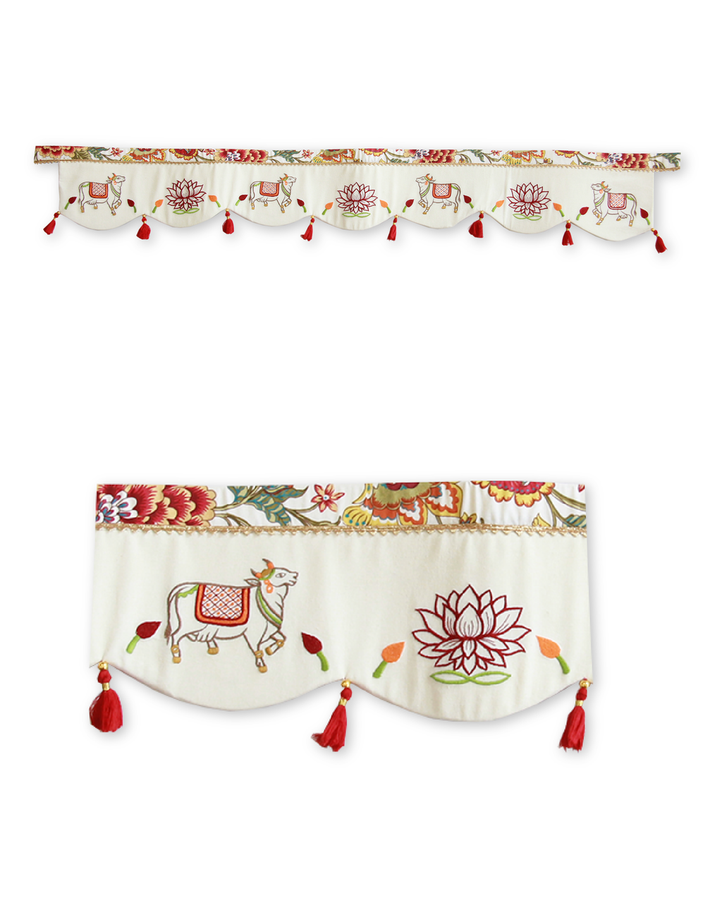 White Pichwai Bandherwal - 114cm length