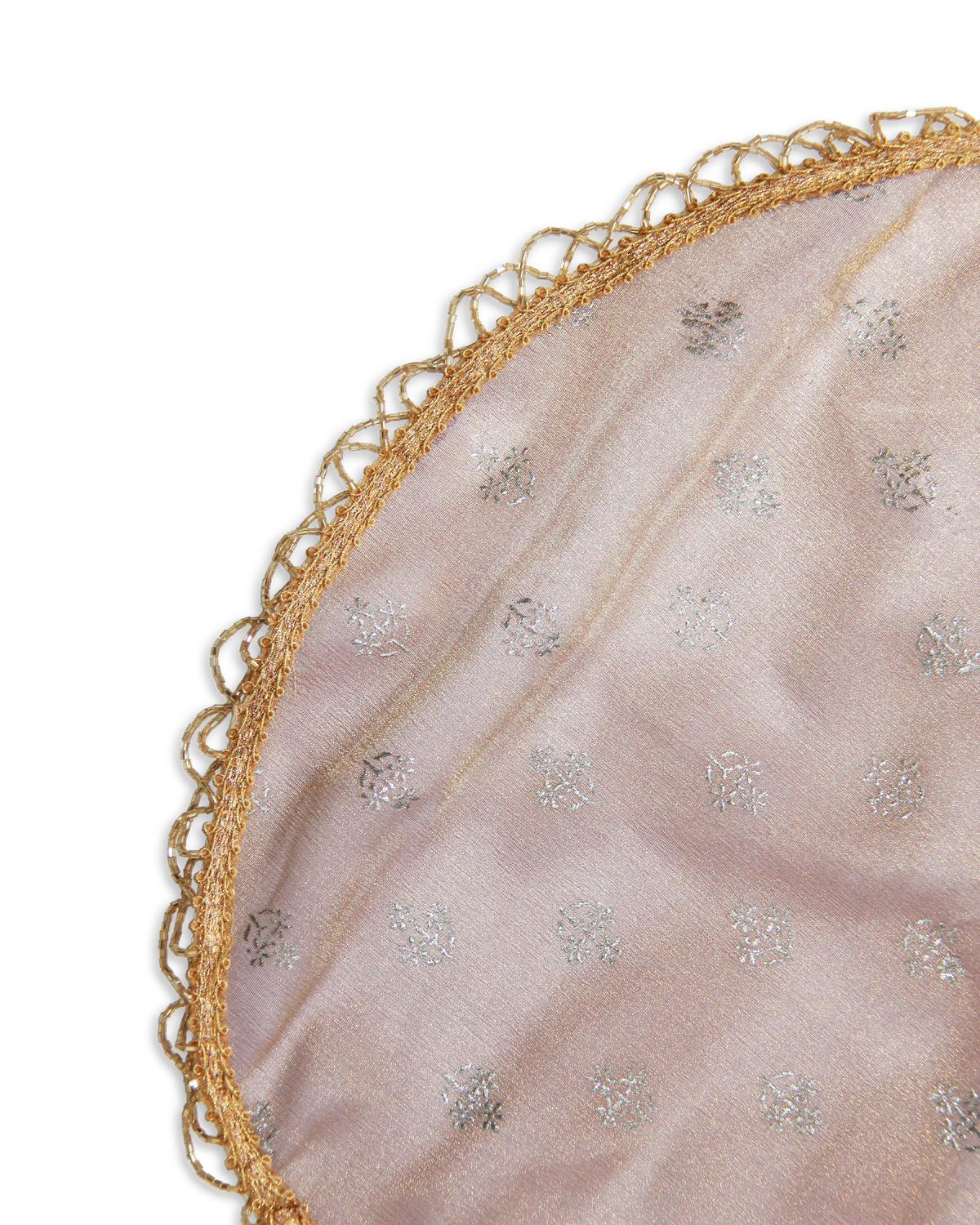 Rust Shimmer Thali Cover- Set of 2 ( Diameter- 20" &16")