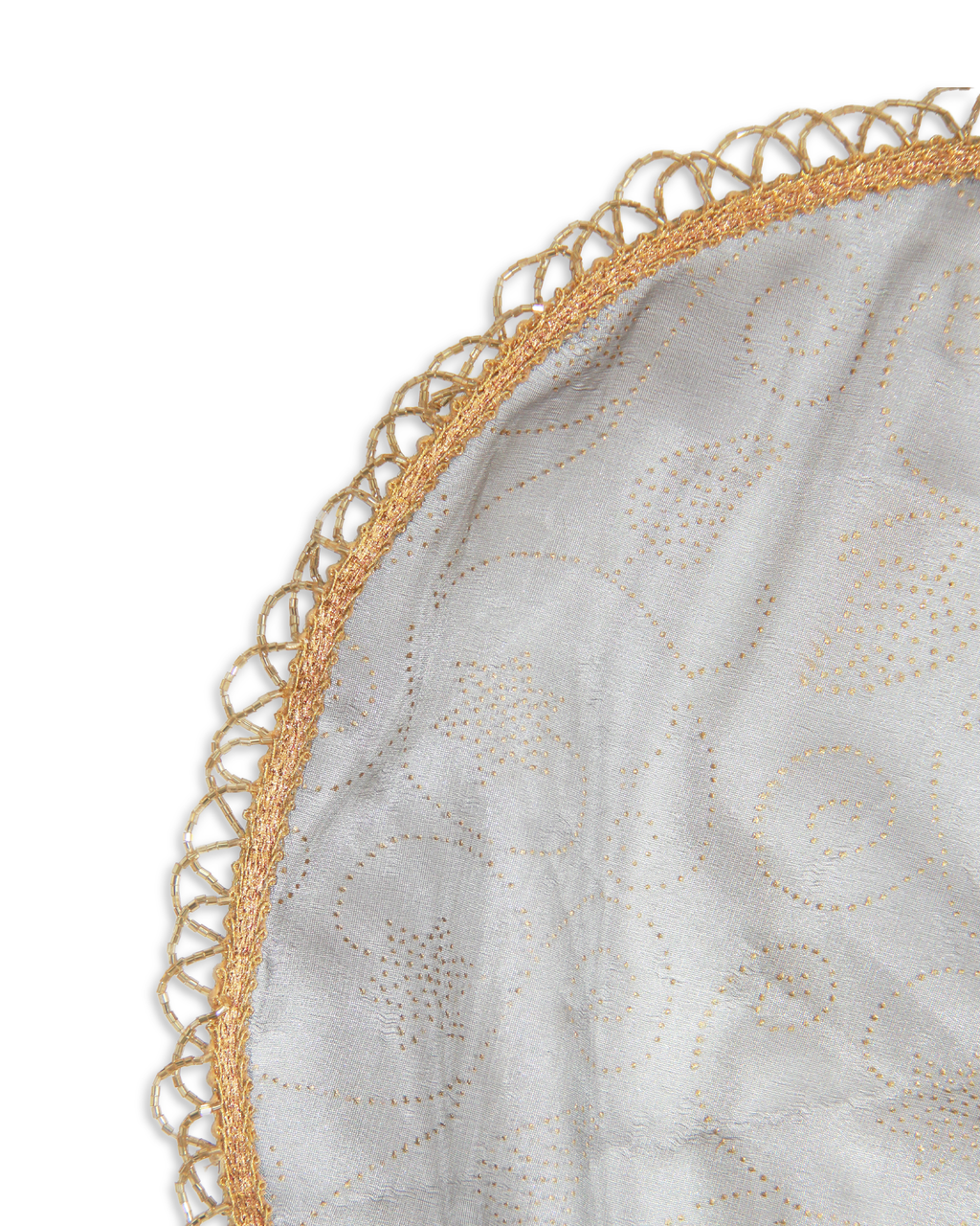 Grey Shimmer Thali Cover- Set of 2 ( Diameter- 20" &16")