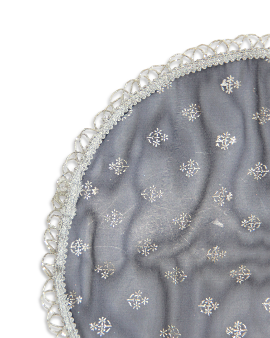 Blue Tissue Thali Cover Set of 2 ( Diameter- 20" &16")