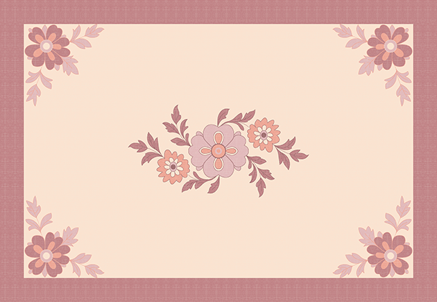 Willow Pink Cotton Water-repellent Placemat - Set of 6