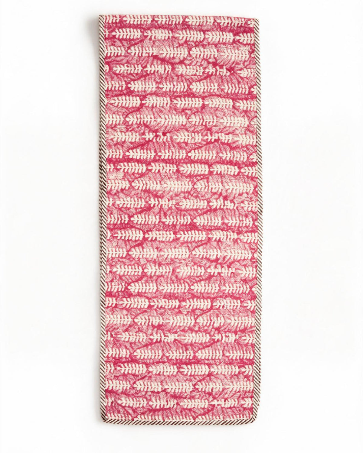 Pink Dari Block Printed Reversible Table Runner