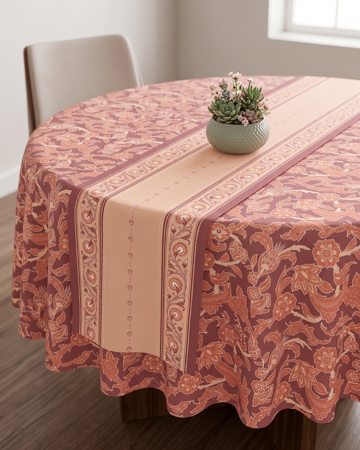 Willow Pink Cotton Water-repellent RoundTable Cover