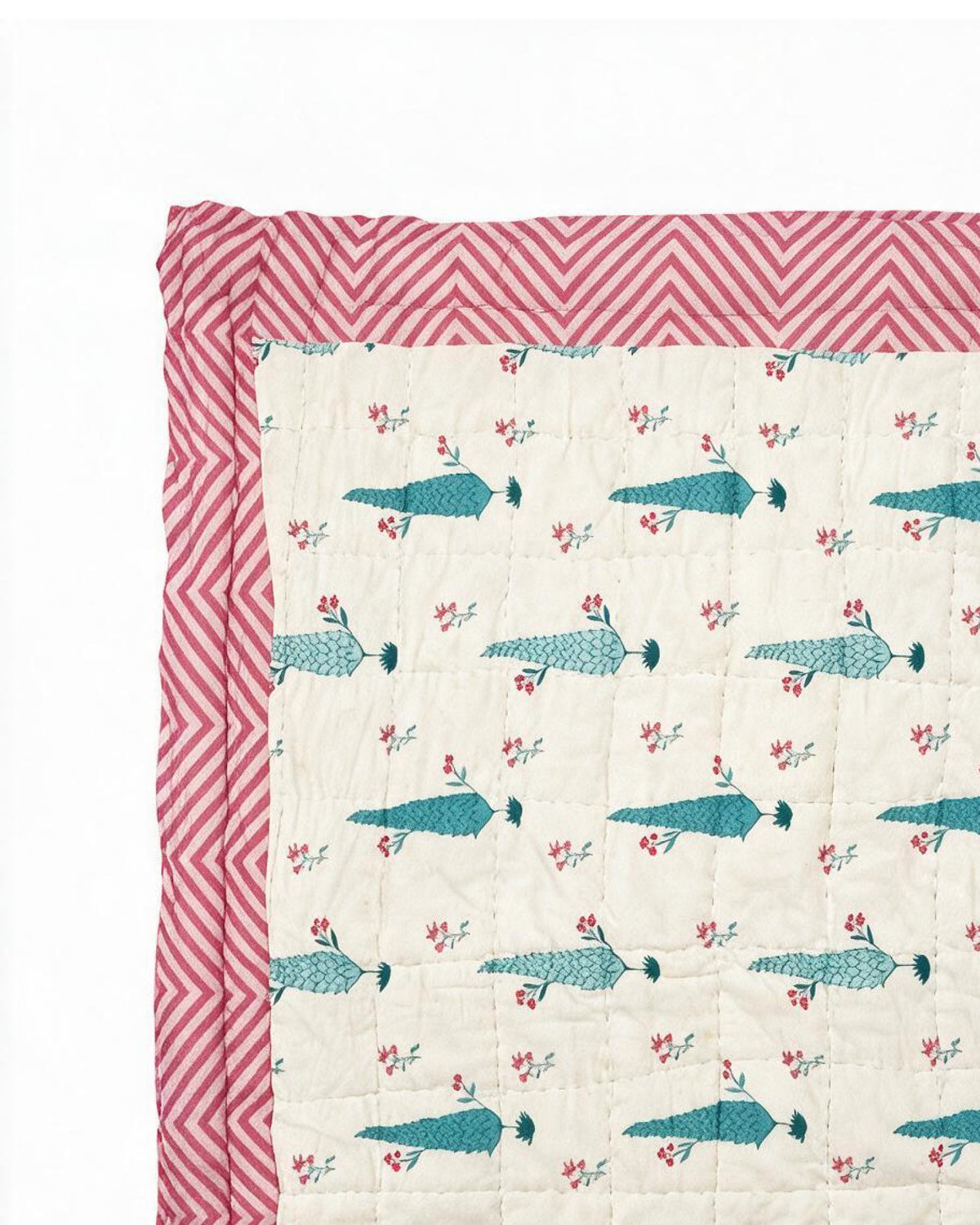 Pine Tree Reversible 100% Cotton Quilt