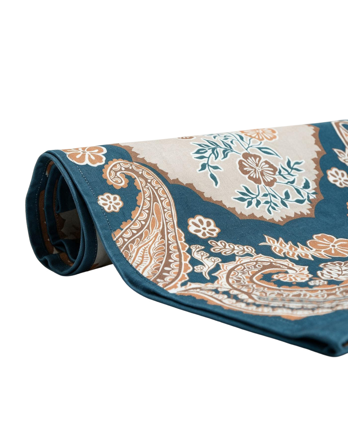 Paisely Teal Cotton Table Runnner