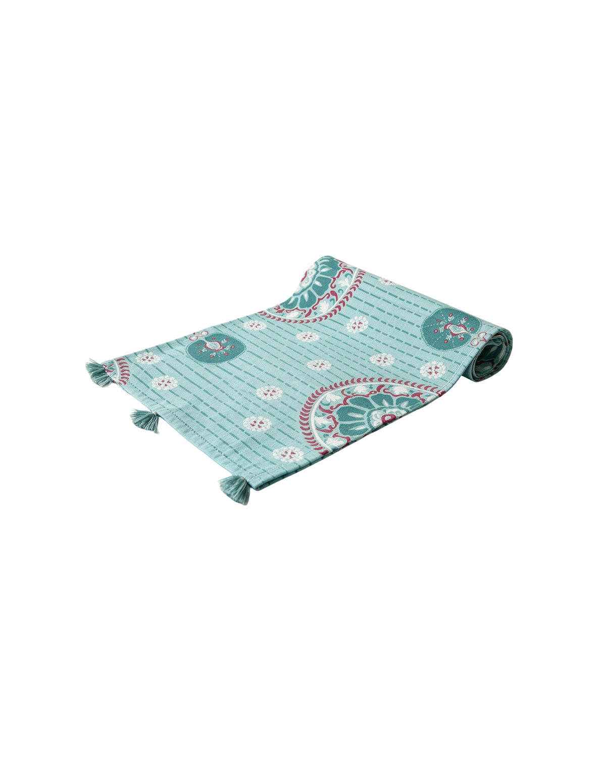 Suzani Blue Cotton Table Runner