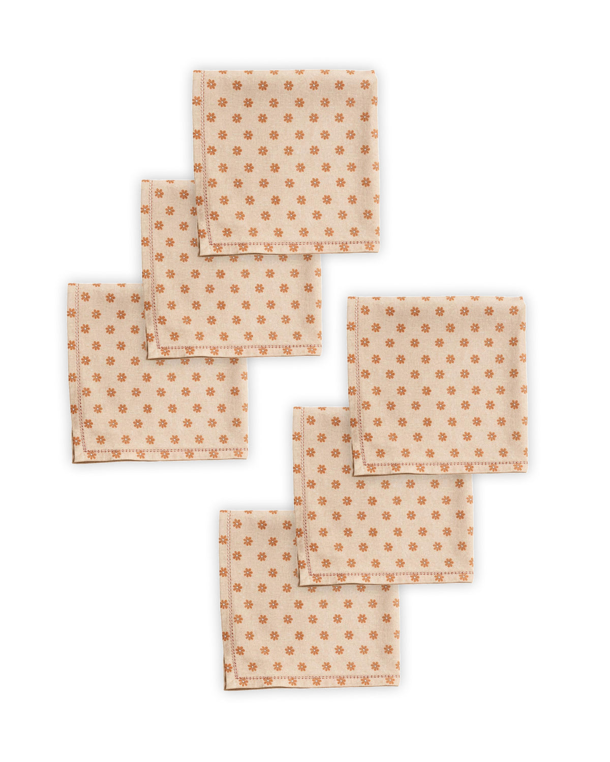 Paisely Peach Cotton Table Napkin Set of 6