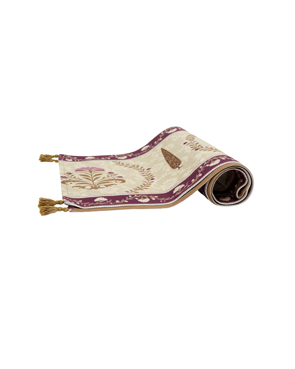 Evergreen Beige Cotton Table Runner