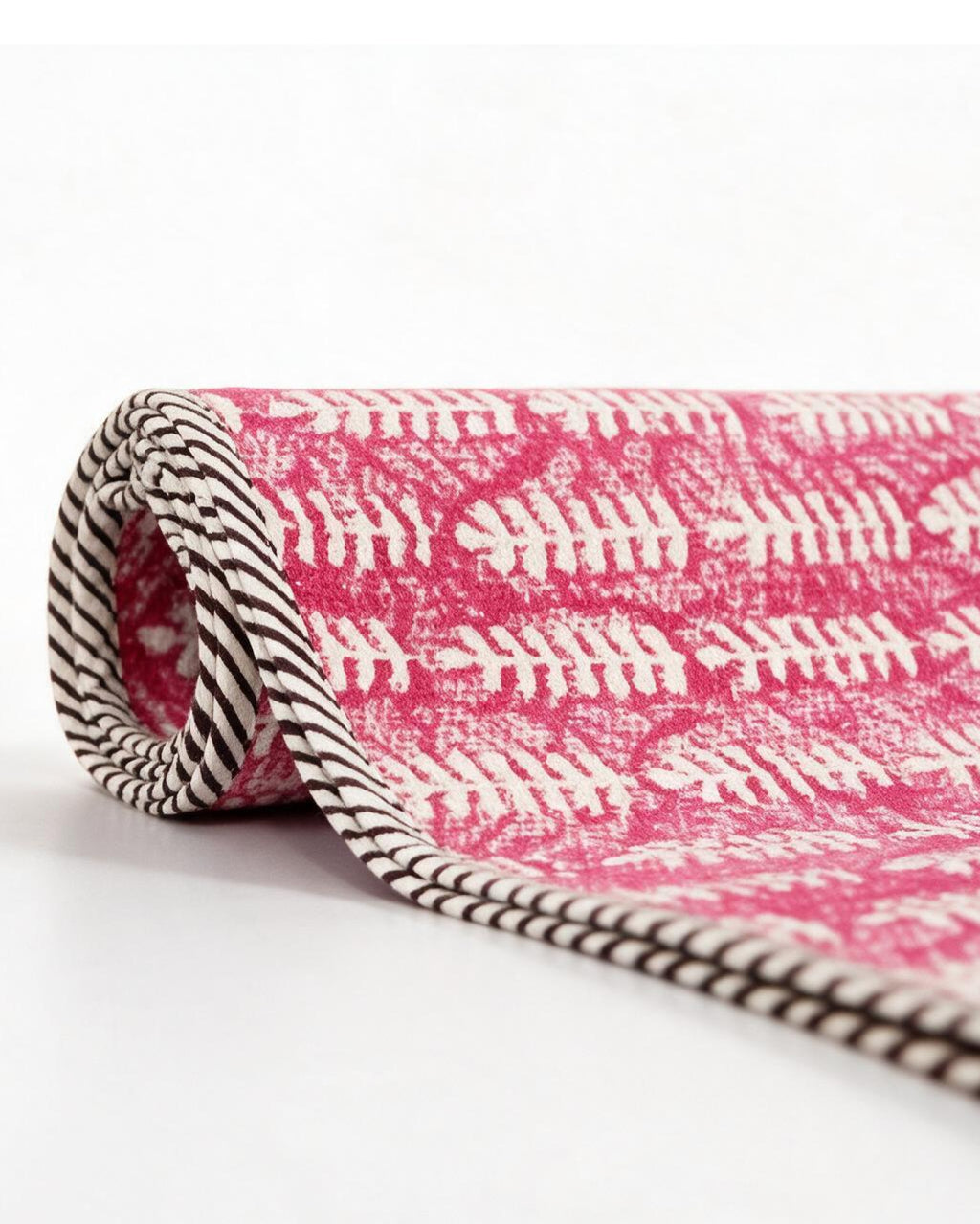 Pink Dari Block Printed Reversible Table Runner