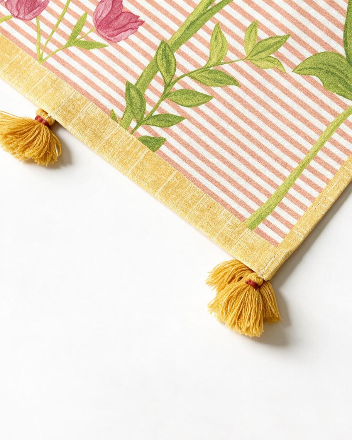 Bloomingdale Pink Canvas Table Runner