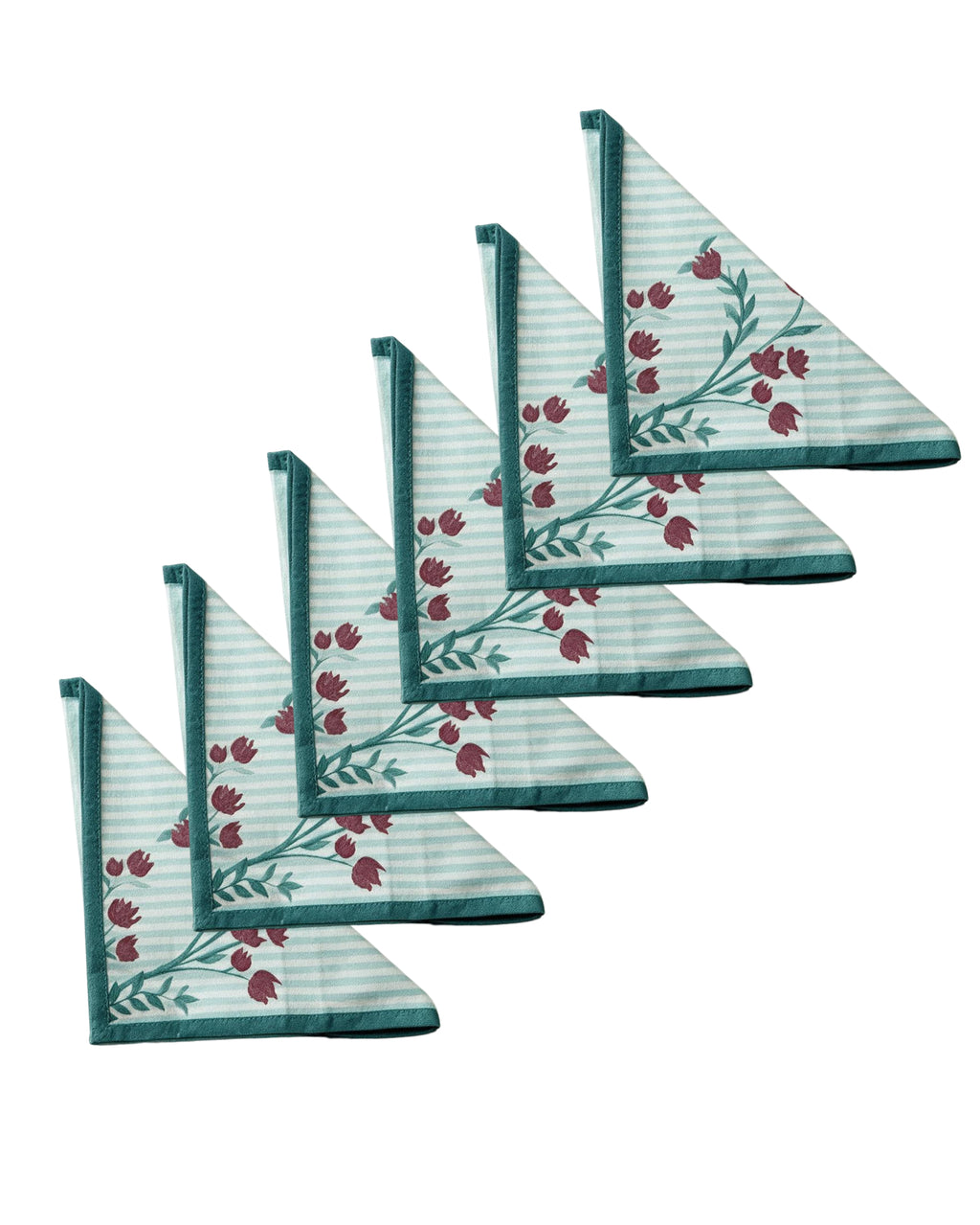 Bloomingdale Blue Cotton Table Napkins- Set of 6