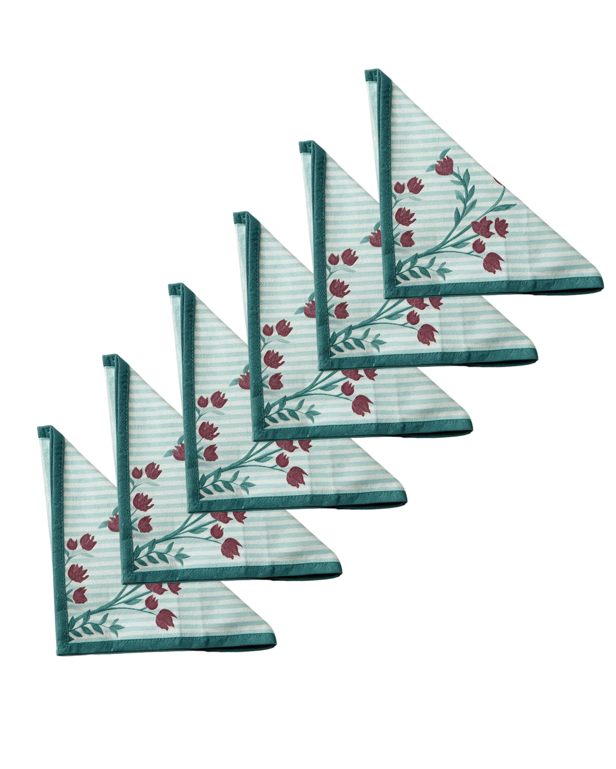 Bloomingdale Blue Cotton Table Napkins- Set of 6