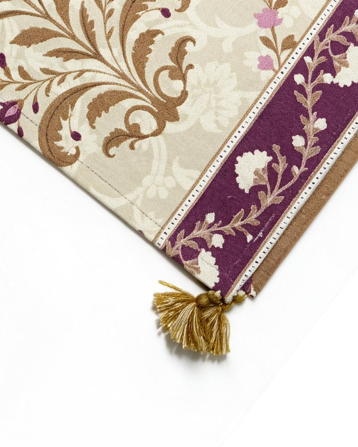 Evergreen Beige Cotton Table Runner