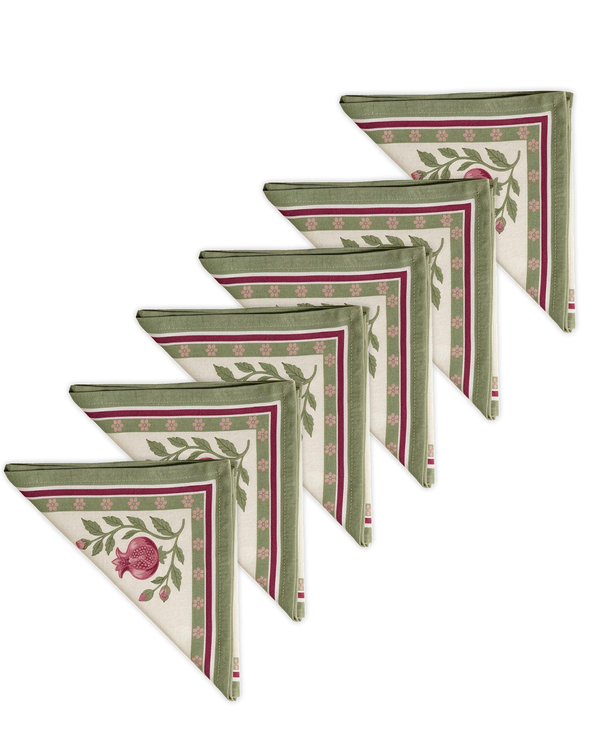 Anar Pink Cotton Table Napkin Set of 6