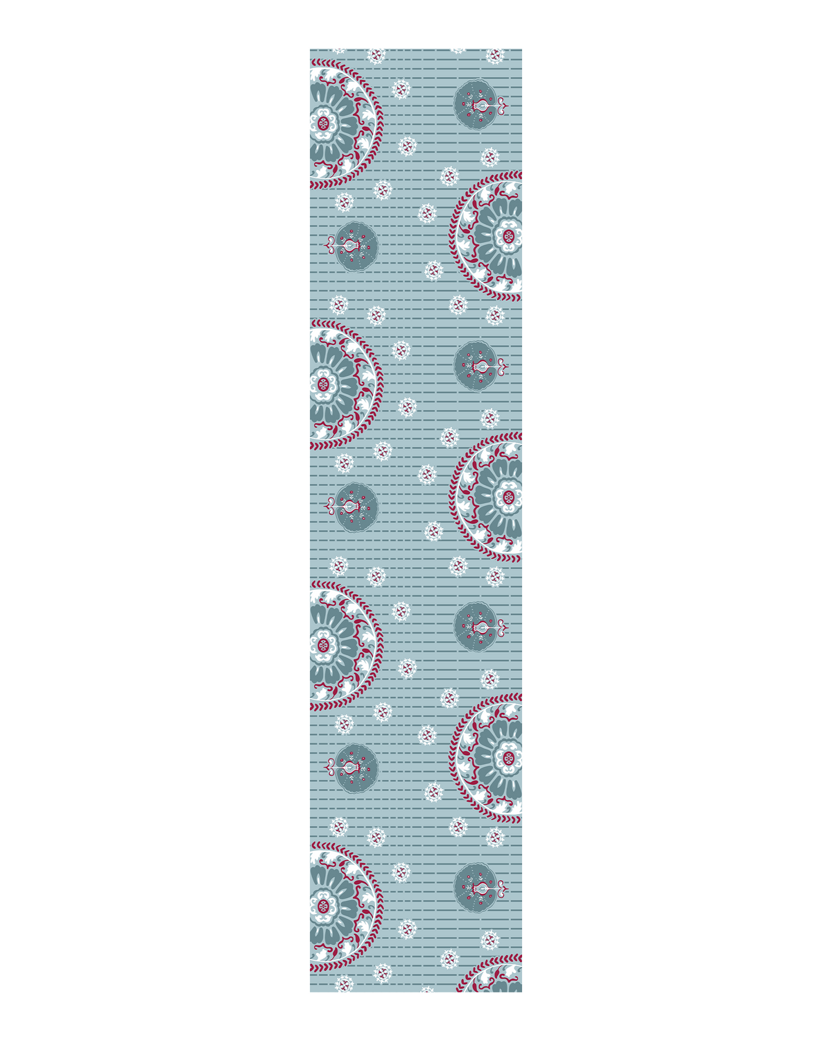 Suzani Blue Cotton Table Runner