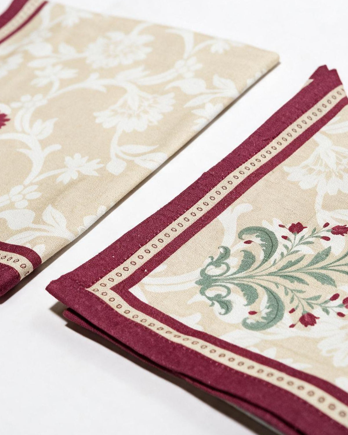 Evergreen Beige Cotton Table Napkin - Set of 6