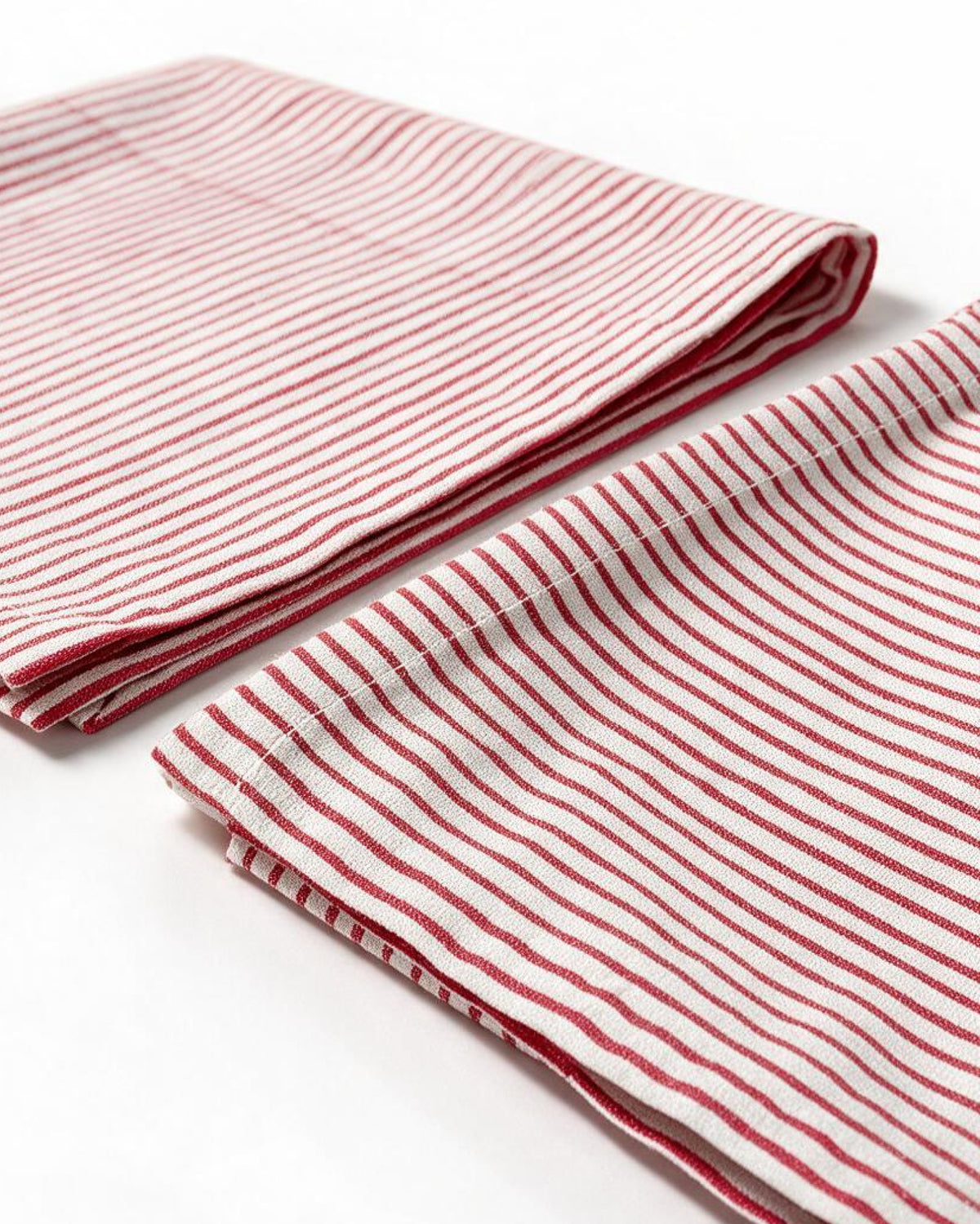 Pink Stripes Block Printed Cotton Napkins