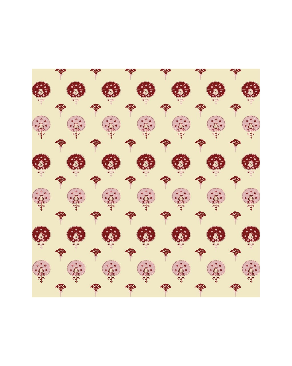 Suzani Red Cotton Table Napkin - Set of 6
