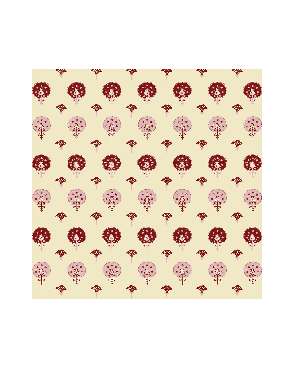 Suzani Red Cotton Table Napkin - Set of 6