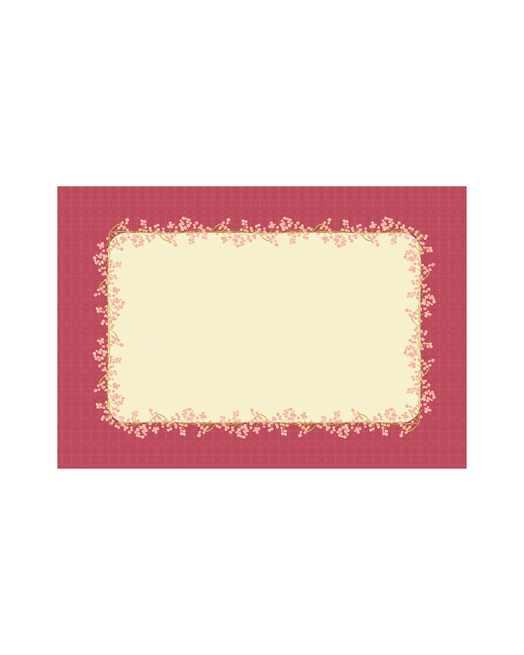 Bloomingdale Pink Cotton Water-repellent Placemat- Set of 6