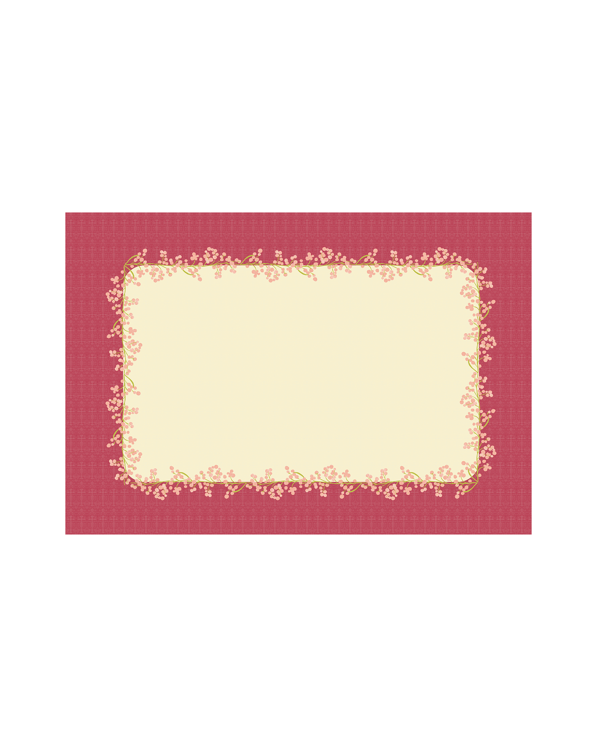 Bloomingdale Pink Cotton Water-repellent Placemat- Set of 6