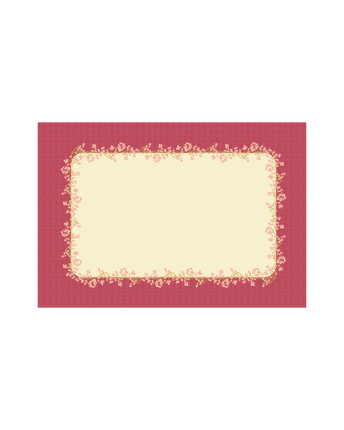 Bloomingdale Pink Cotton Water-repellent Placemat- Set of 6