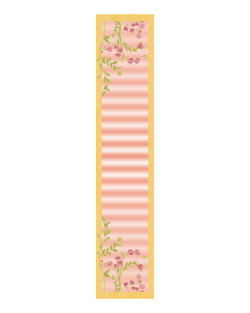 Bloomingdale Pink Canvas Table Runner