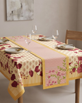 Bloomingdale Pink Cotton Water-repellent Table Cover