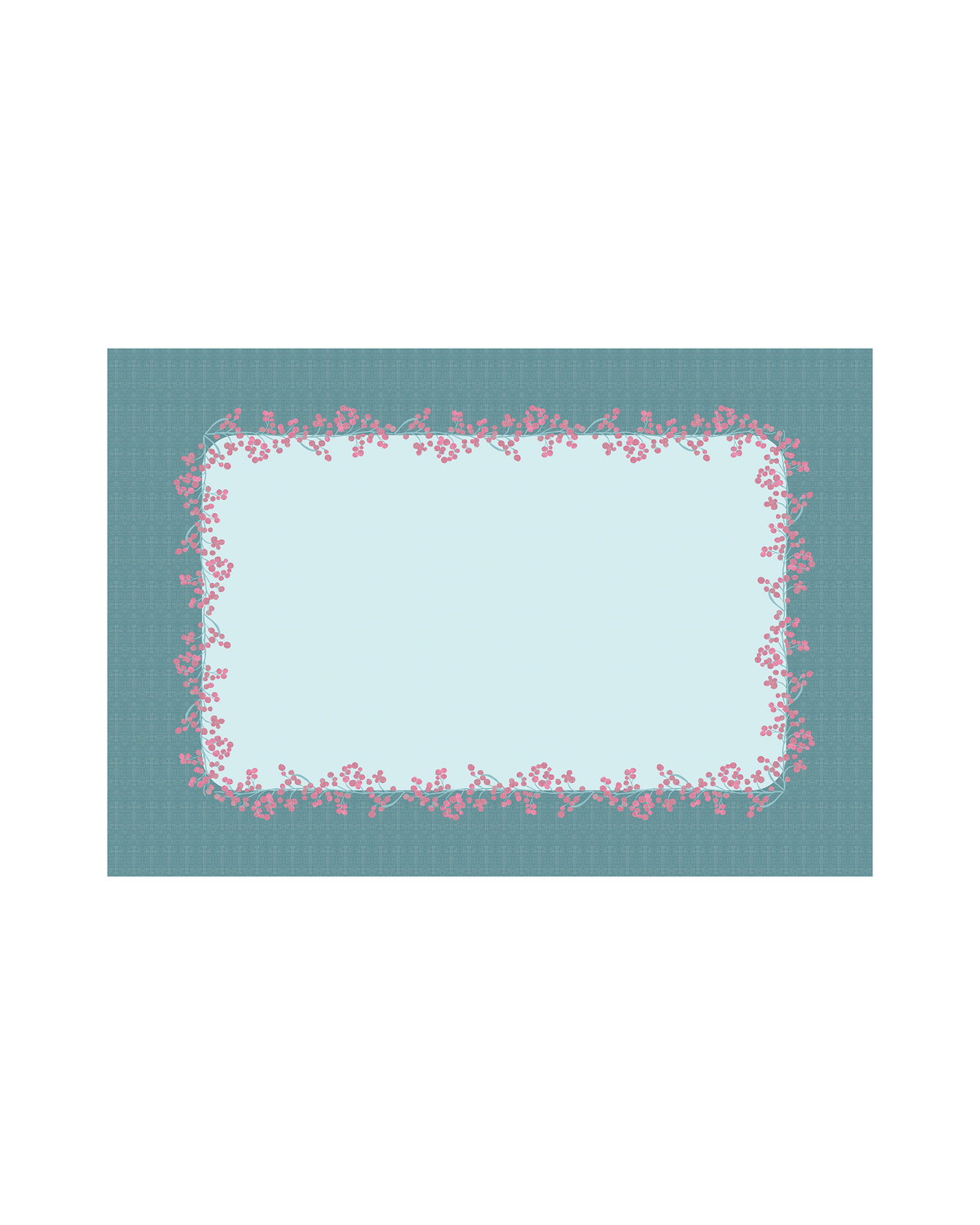 Bloomingdale Blue Cotton Water-repellent Placemat- Set of 6