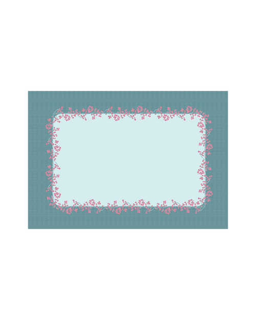 Bloomingdale Blue Cotton Water-repellent Placemat- Set of 6
