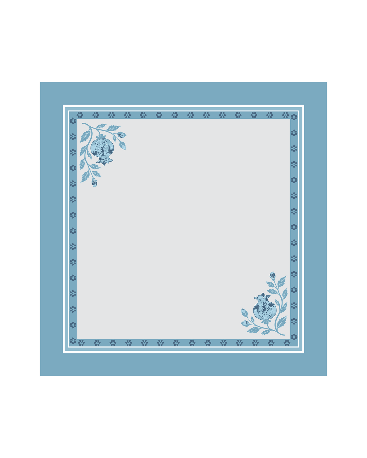 Anar Blue Cotton Table Napkin Set of 6