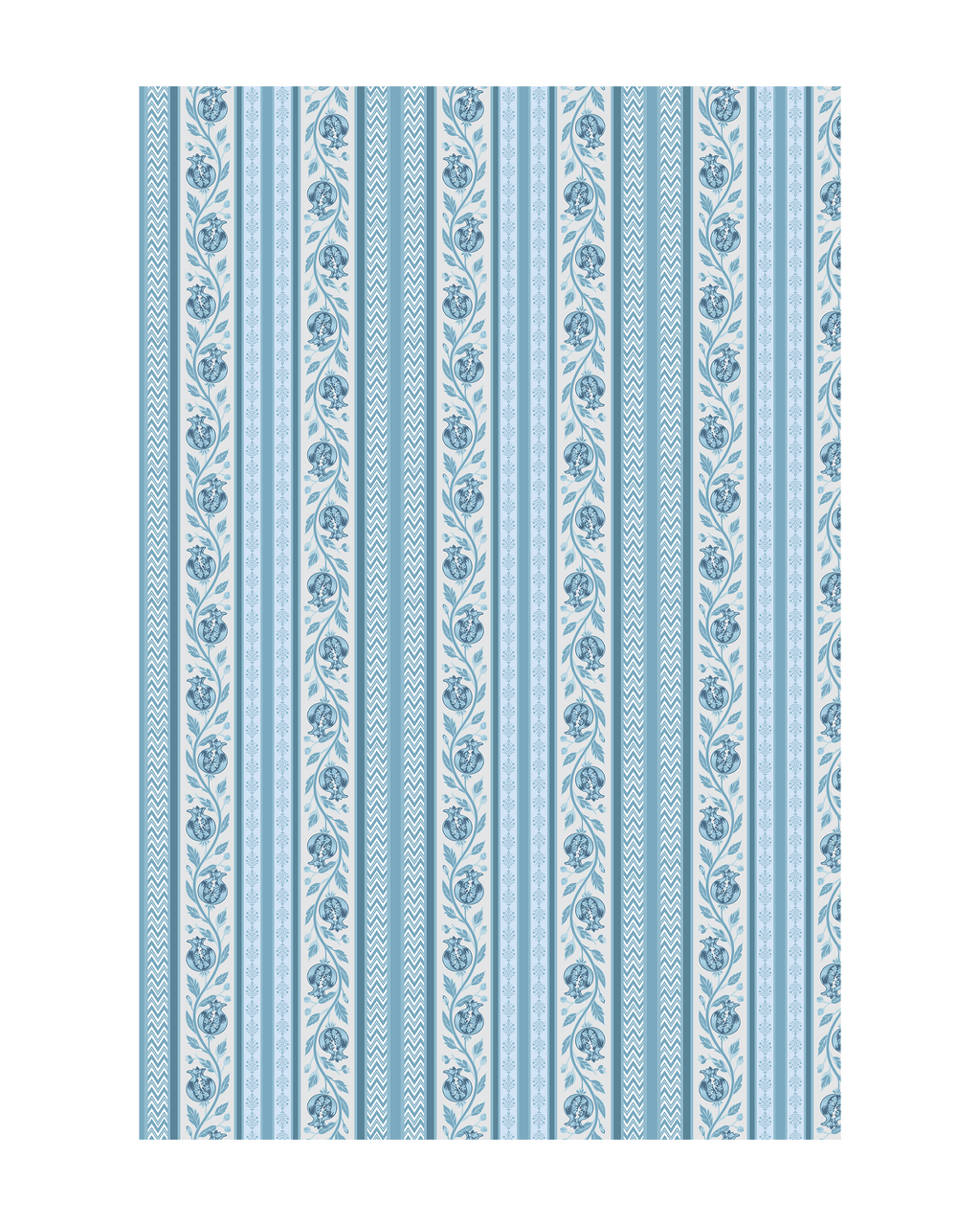 Anar Blue Cotton Water-repellent Table Cover